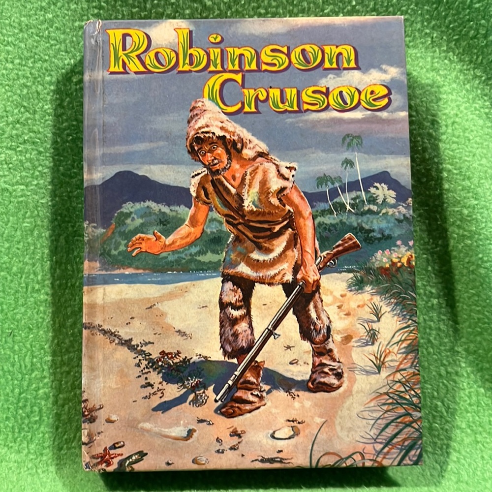 Robinson Crusoe The Life and Adventures of by Daniel Defoe 1955 Hardcover Book
